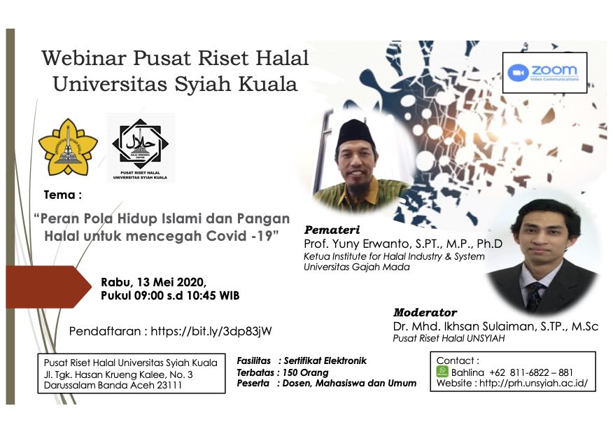 Webinar Prof. Yuny Erwanto Ketua Insitute for Halal Industry & System UGM