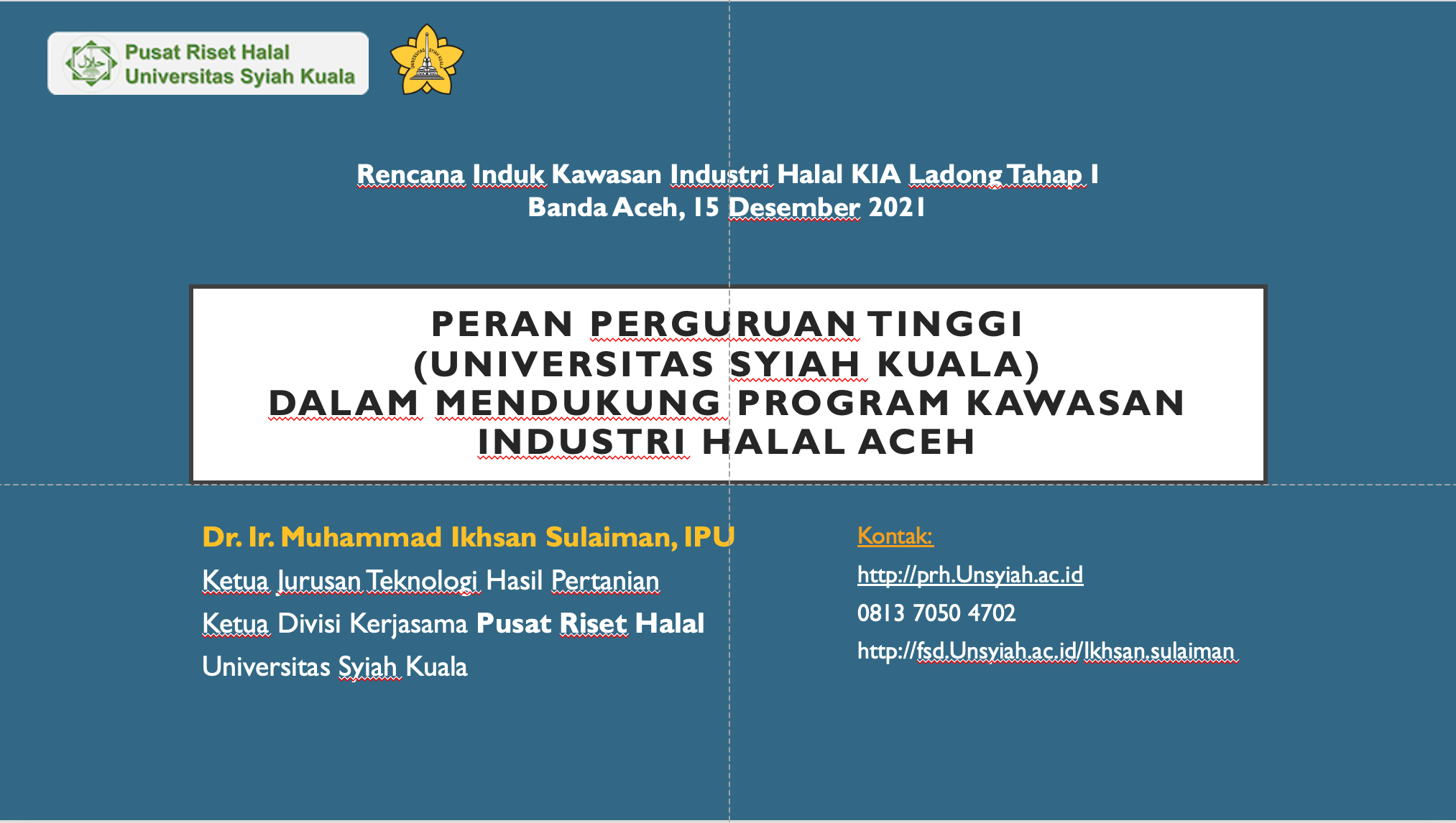 Presentasi Pusat Riset Halal